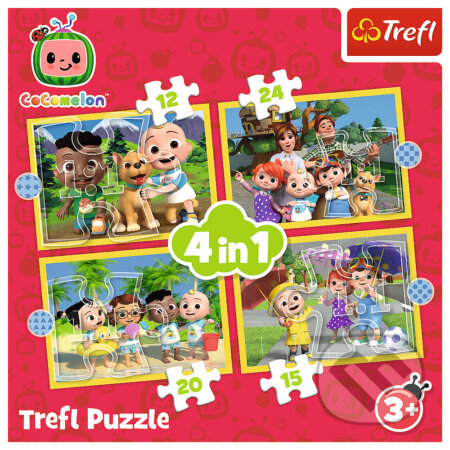 Puzzle: Trefl Puzzle 4v1 - Cocomelon, zoznámte sa s hrdinami / Cocomelon (Trefl). Trefl, 2023