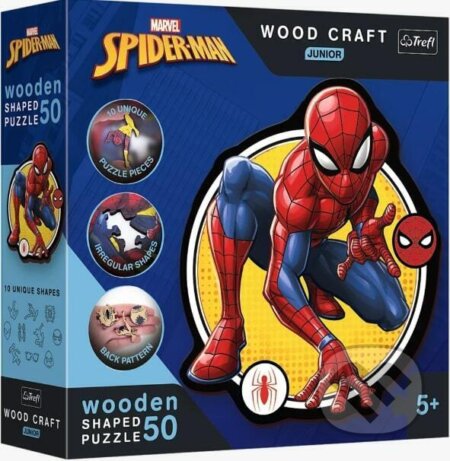 Trefl Wood craft Junior puzzle Sila Spidermana 50, Trefl, 2023