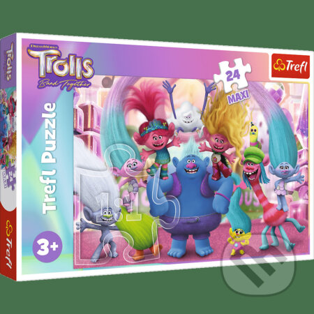 Trefl Puzzle 24 Maxi - Vo svete Trollov / Universal Trolls 3 (2023), Trefl, 2023