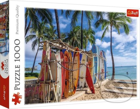 Trefl Puzzle 1000 - Pláž Waikiki, Hawai
