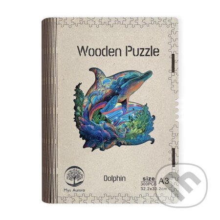 Dřěvěné puzzle/Delfín A3 svítící