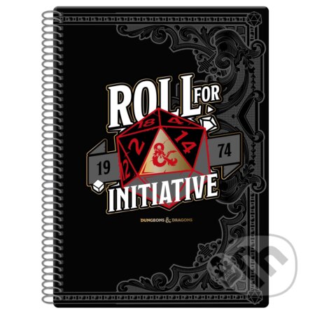 Zápisník Dungeons and Dragons - Roll for Initiative, A4, Fantasy, 2023