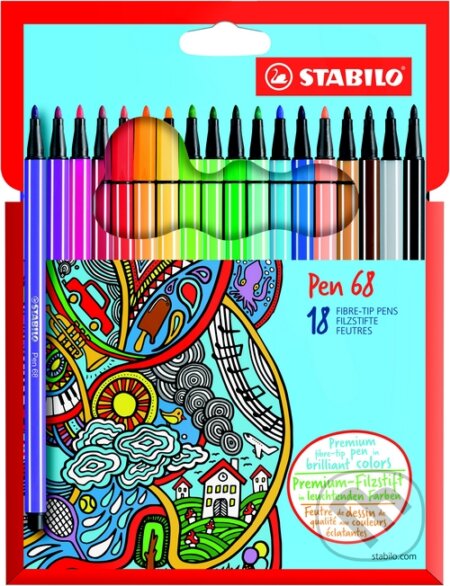 Prémiový vláknový fix STABILO pen 68, STABILO, 2016