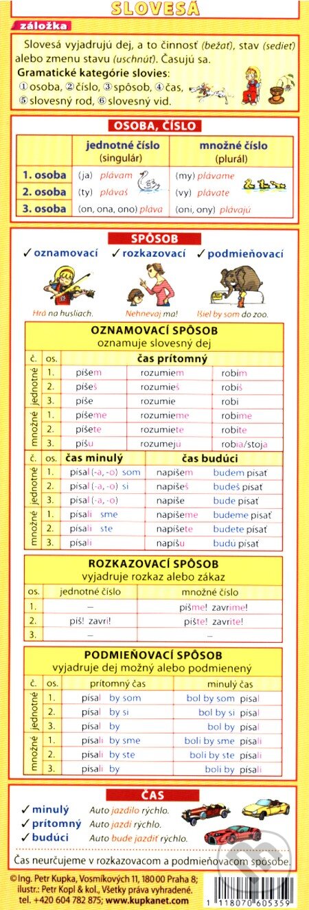 Záložka - Slovesá