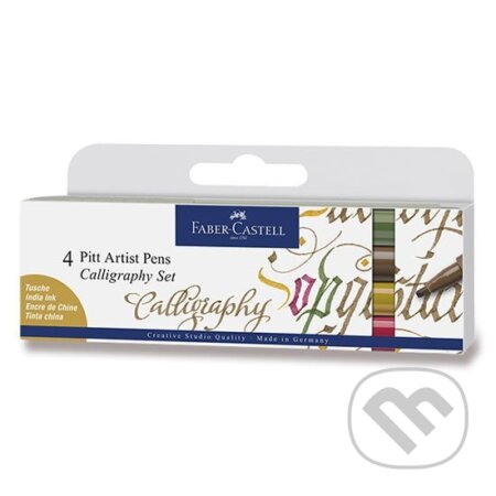 Popisovač Faber-Castell Pitt Artist Pen Calligraphy - súprava 4 ks