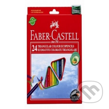 Pastelky ECO Triangular Faber Castell (24 farieb + strúhadlo)