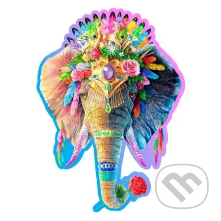 Elegantní slon, dřevěné - puzzle z kategorie Zvířata