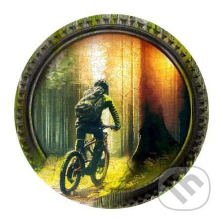 Biker v lese, dřevěné, Wooden City, 2023