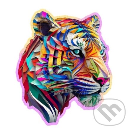 Barevný tygr, dřevěné - puzzle z kategorie Zvířata