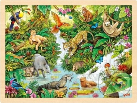 Dřevěné puzzle Džungle, Goki, 2023