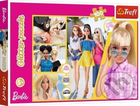 Třpytivé puzzle Barbie (100 dílků) - puzzle z kategorie 60 - 300 dílků