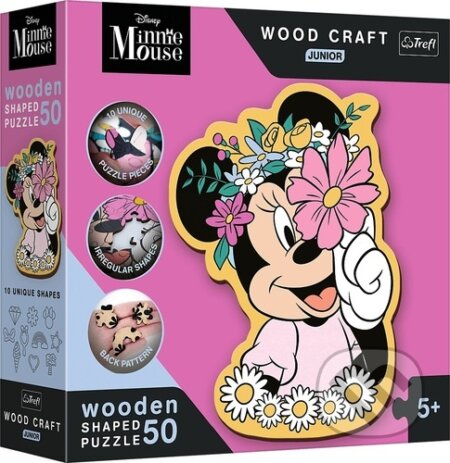 Wood Craft Junior puzzle Ve světě Minnie Mouse, Trefl, 2023