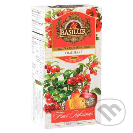 BASILUR Fruit Cranberry 25x2g, Bio - Racio, 2023