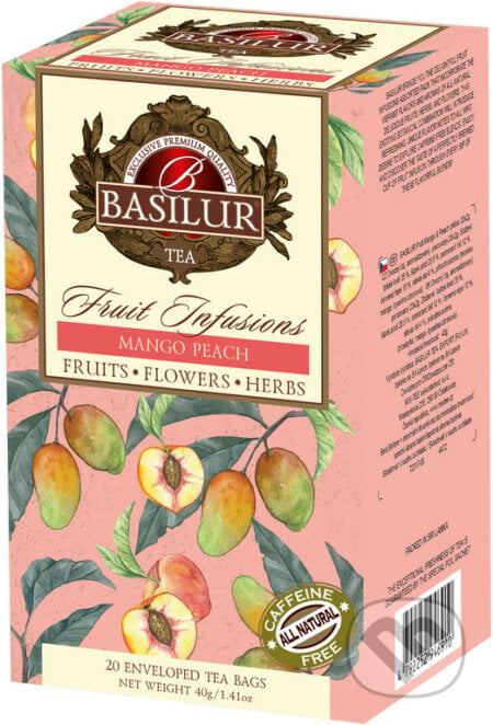 BASILUR Fruit Mango & Peach 20x2g, Bio - Racio, 2023