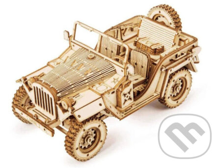 Vojenský džíp (3D dřevěné puzzle) - puzzle z kategorie 3D puzzle