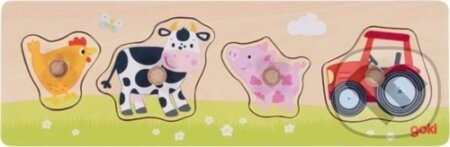 Na farmě (Dřevěná vkládačka) - puzzle z kategorie Maxi dílky