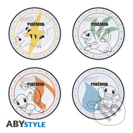 Pokémon Porcelánové taniere sada 4 ks, ABYstyle, 2023
