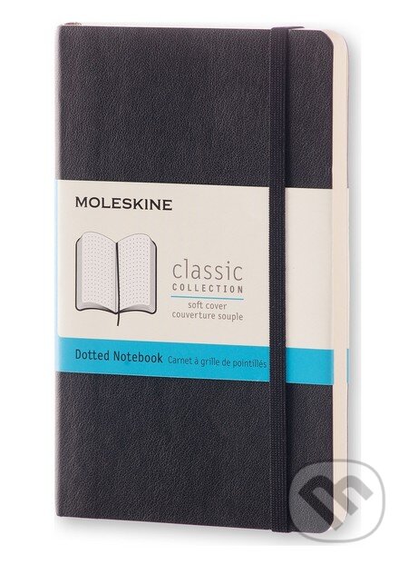 Moleskine - čierny zápisník (malý, bodkovaný, mäkká väzba)