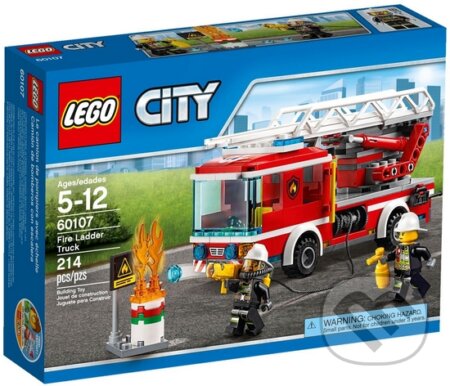 LEGO City Fire 60107 Hasičské auto s žebříkem, LEGO, 2016