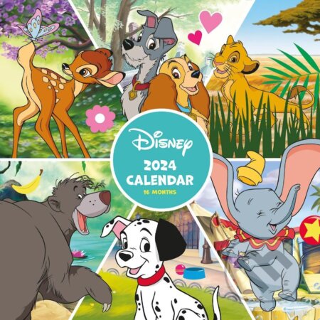 Oficiálny nástenný kalendár 2024 - 16 mesiacov Disney Classic, , 2023