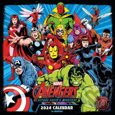 Oficiálny nástenný kalendár 2024 - 16 mesiacov Marvel: Avengers Comics, , 2023