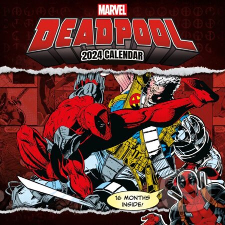 Oficiálny nástenný kalendár 2024 - 16 mesiacov Marvel: Deadpool, Deadpool, 2023