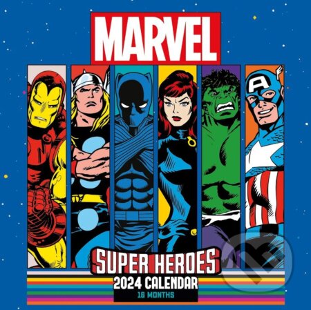 Oficiálny nástenný kalendár 2024 - 16 mesiacov  Marvel: Super Heroes, , 2023