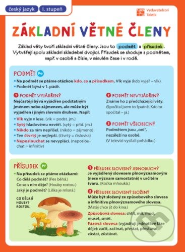 Přehledové tabulky ČJ: Větné členy - kniha z kategorie 1. stupeň