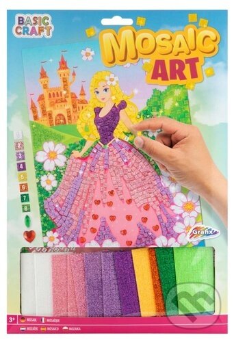 Mozaika A4 podle čísel - Princezna