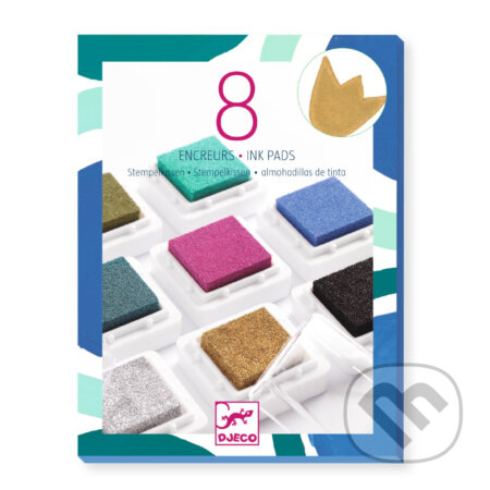 8 pečiatkových podušiek: ŠIK farby a čistiaca poduška, Djeco, 2023