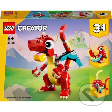 LEGO® Creator 3 v 1 31145 Červený drak, LEGO, 2024