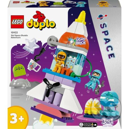 LEGO® DUPLO® 10422 Vesmírne dobrodružstvo s raketoplánom 3 v 1, LEGO, 2024
