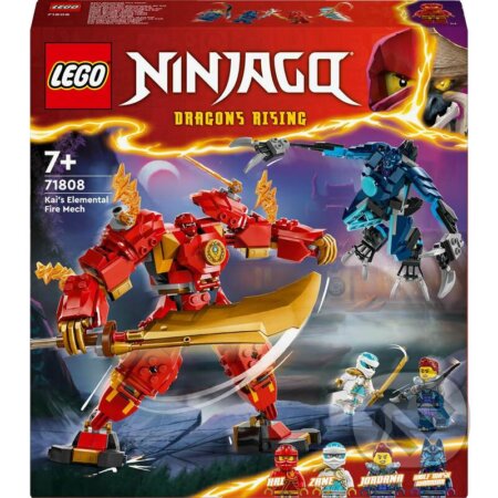 LEGO® NINJAGO® 71808 Kaiov živelný ohnivý robot, LEGO, 2024