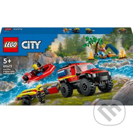 LEGO® City 60412 Hasičské auto 4x4 a záchranný čln, LEGO, 2024