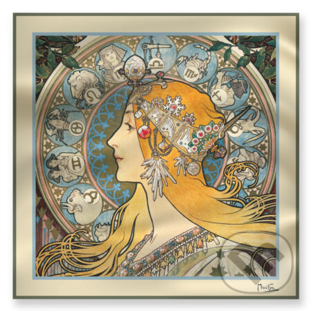 Šátek Alfons Mucha – Zodiak, Presco Group, 2023