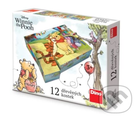 Medvídek pú (12 dřevěných kostek)