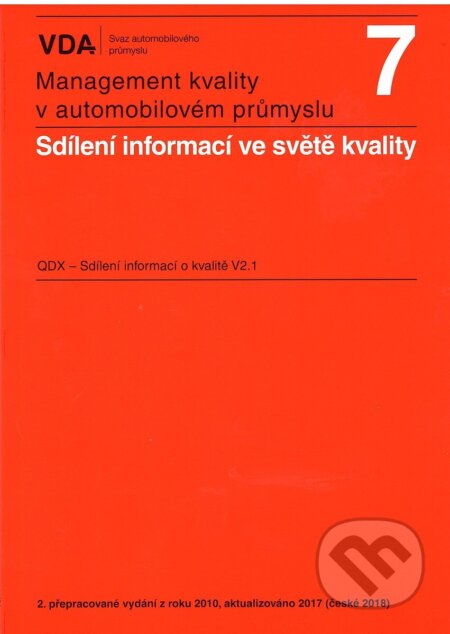 VDA 7 - Sdílení informací ve světě kvality, Česká společnost pro jakost, 2018
