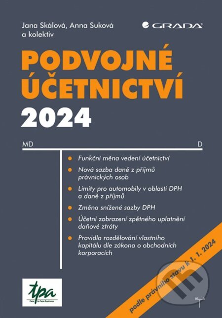 Podvojné účetnictví 2024 - Jana Skálová, Anna Suková, Grada, 2024