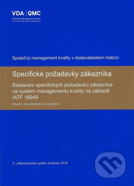 Specifické požadavky zákazníka, Česká společnost pro jakost, 2019
