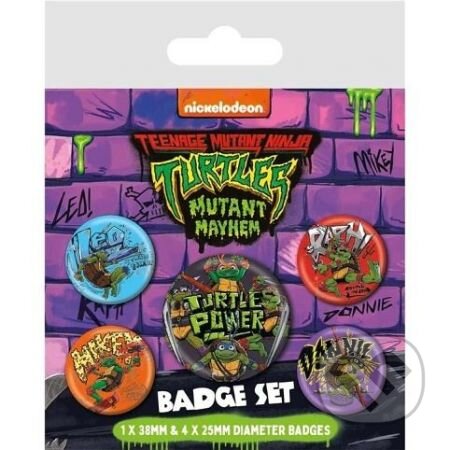 Set odznakov Ninja Korytnačky - hra z kategorie Filmový merchandise
