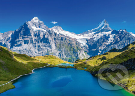 Jazero Bachalp, Alpy - puzzle z kategorie Přírodní scenérie