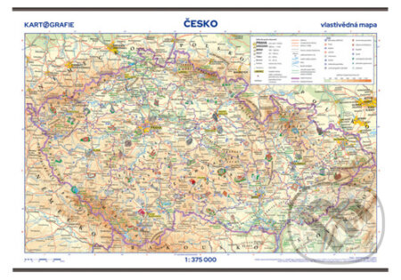 Česko Vlastivědná mapa, Kartografie Praha, 2024
