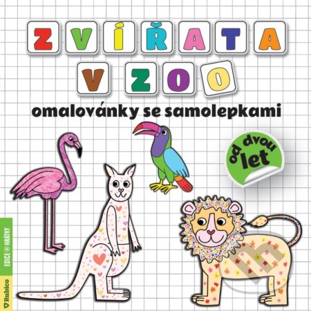 Zvířata v ZOO - omalovánky se samolepkami - Radka Kneblová - kniha z kategorie Omalovánky
