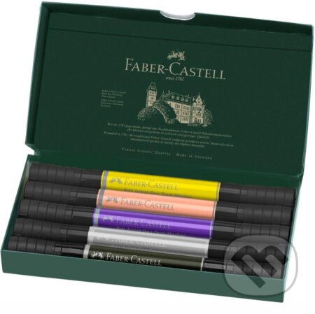 Popisovač India ink Dual Marker 5x Fashion, Faber-Castell