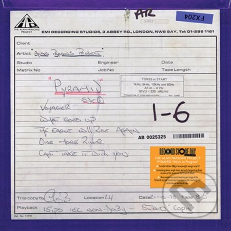 Alan Parsons Project: Pyramid work in progress (rsd 2024 orange) LP - Alan Parsons Project, Hudobné albumy, 2024