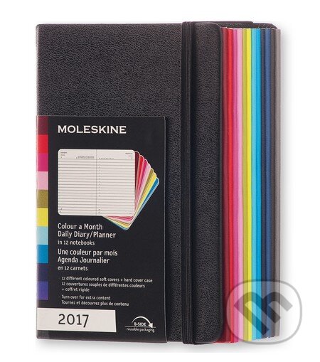 Moleskine – sada 12 farebných diárov 2017, Moleskine, 2016