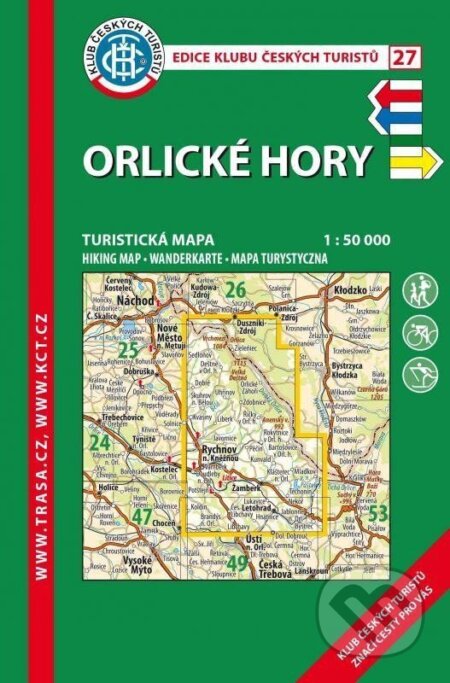 Orlické hory 1:50 000 Turistická mapa, Klub českých turistů, 2024