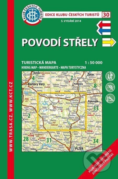 Povodí Střely 1:50 000 Turistická mapa, Klub českých turistů, 2024