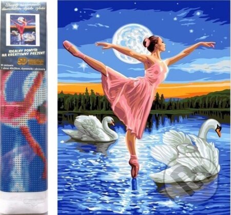 Diamantové malování - Baletka mezi labutěmi, Norimpex, 2024
