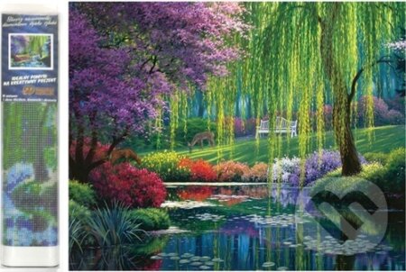Diamantové malování - Léto v parku (30x40cm)